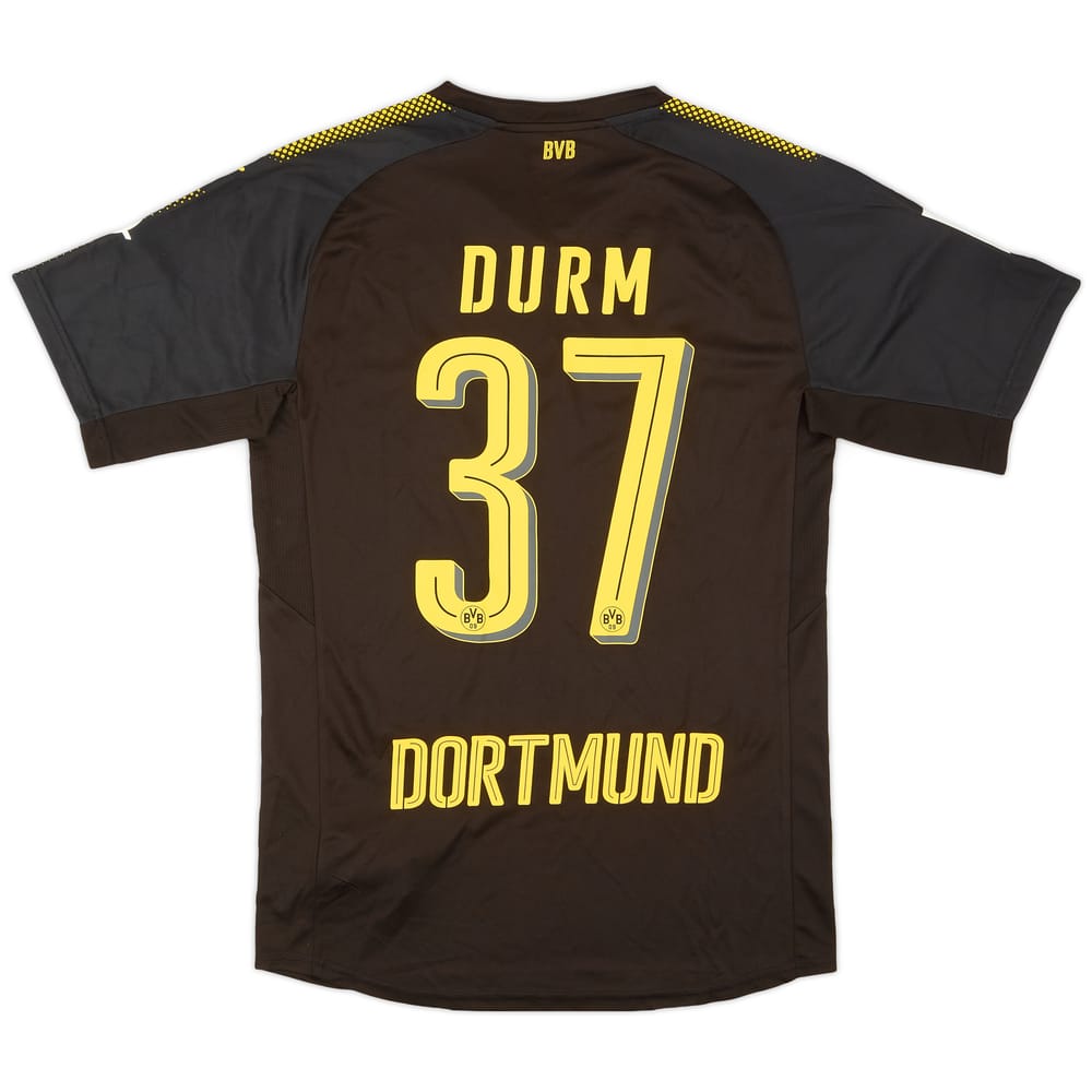 2017-18 Borussia Dortmund Away Authentic Shirt Durm #37 - 9/10 - (M)