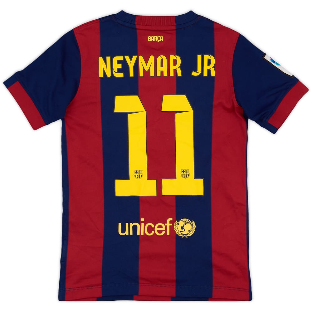 2014-15 Barcelona Home Shirt Neymar Jr #11 - 8/10 - (S.Boys)