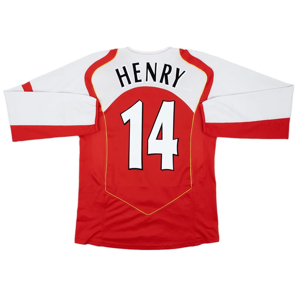 2004-05 Arsenal Home L/S Shirt Henry #14 - 5/10 - (M)