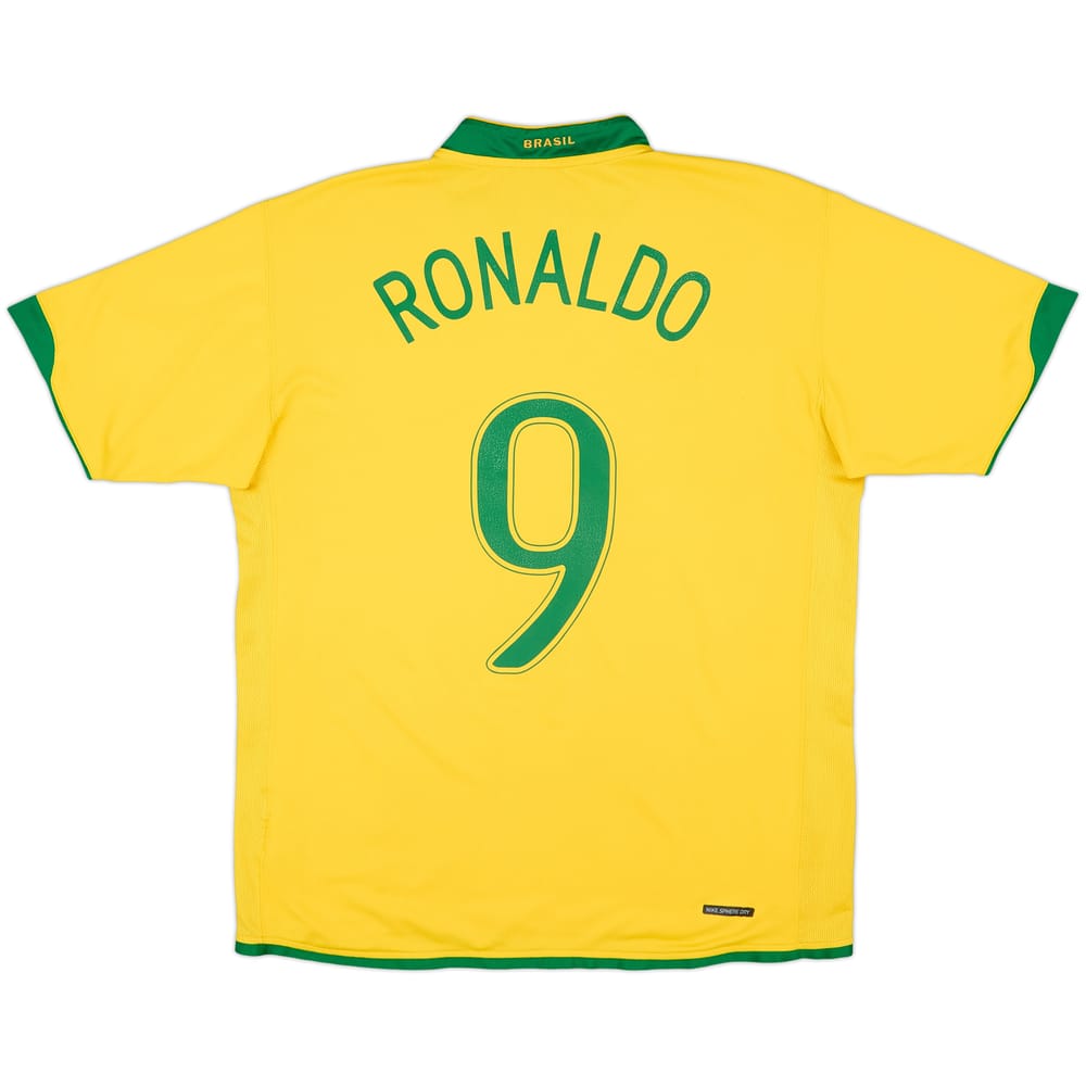 2006-08 Brazil Home Shirt Ronaldo #9 - 5/10 - (L)