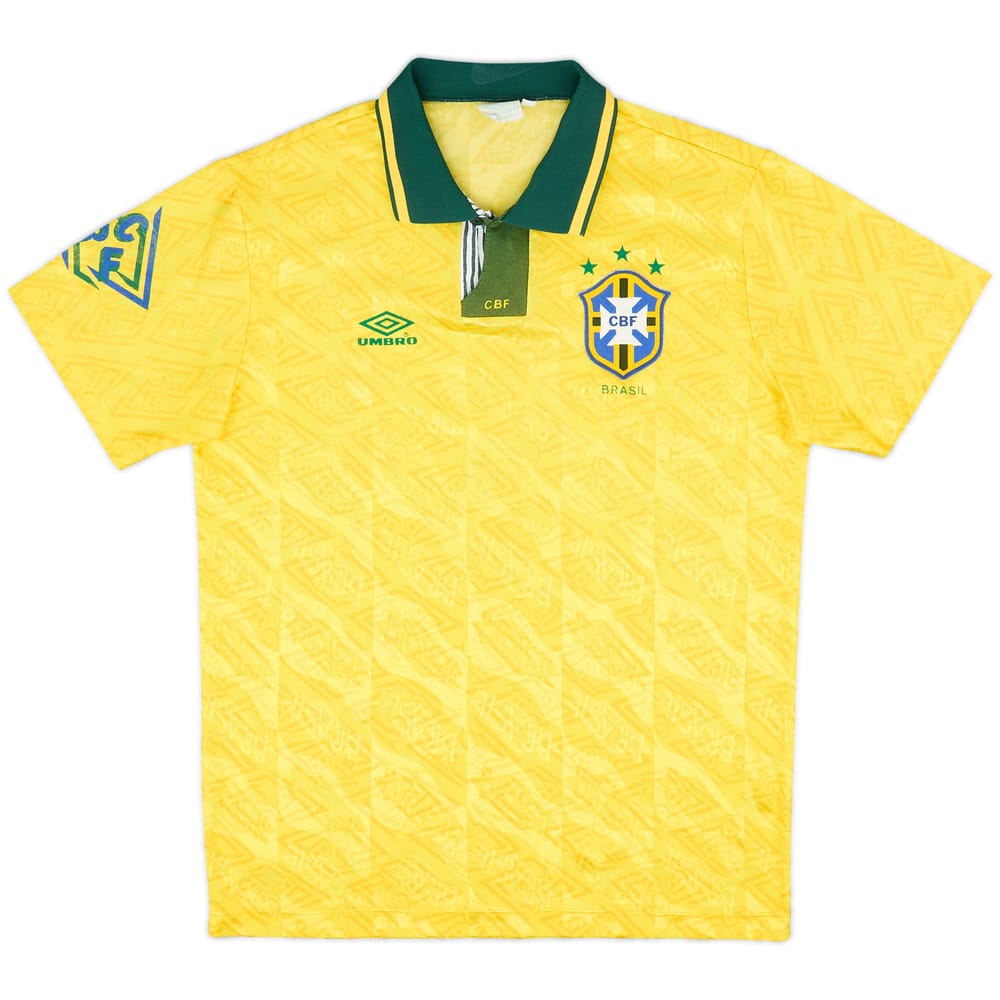 1991-93 Brazil Home Shirt - 7/10 - (L)