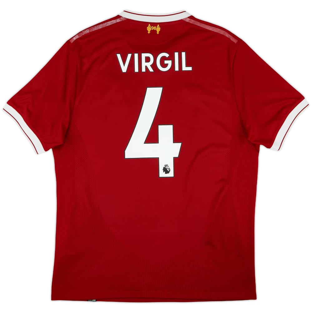 2017-18 Liverpool 125 Years Home Shirt Virgil #4 - 5/10 - (M)