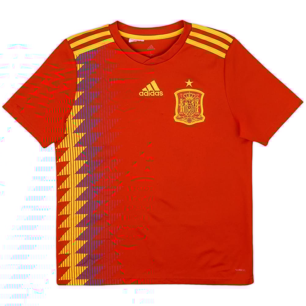 2018-19 Spain Home Shirt - 8/10 - (L.Boys)