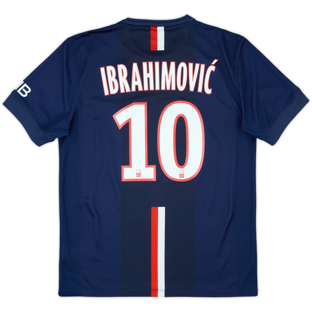2014-15 Paris Saint-Germain Home Shirt Ibrahimovic #10 - 7/10 - (M)