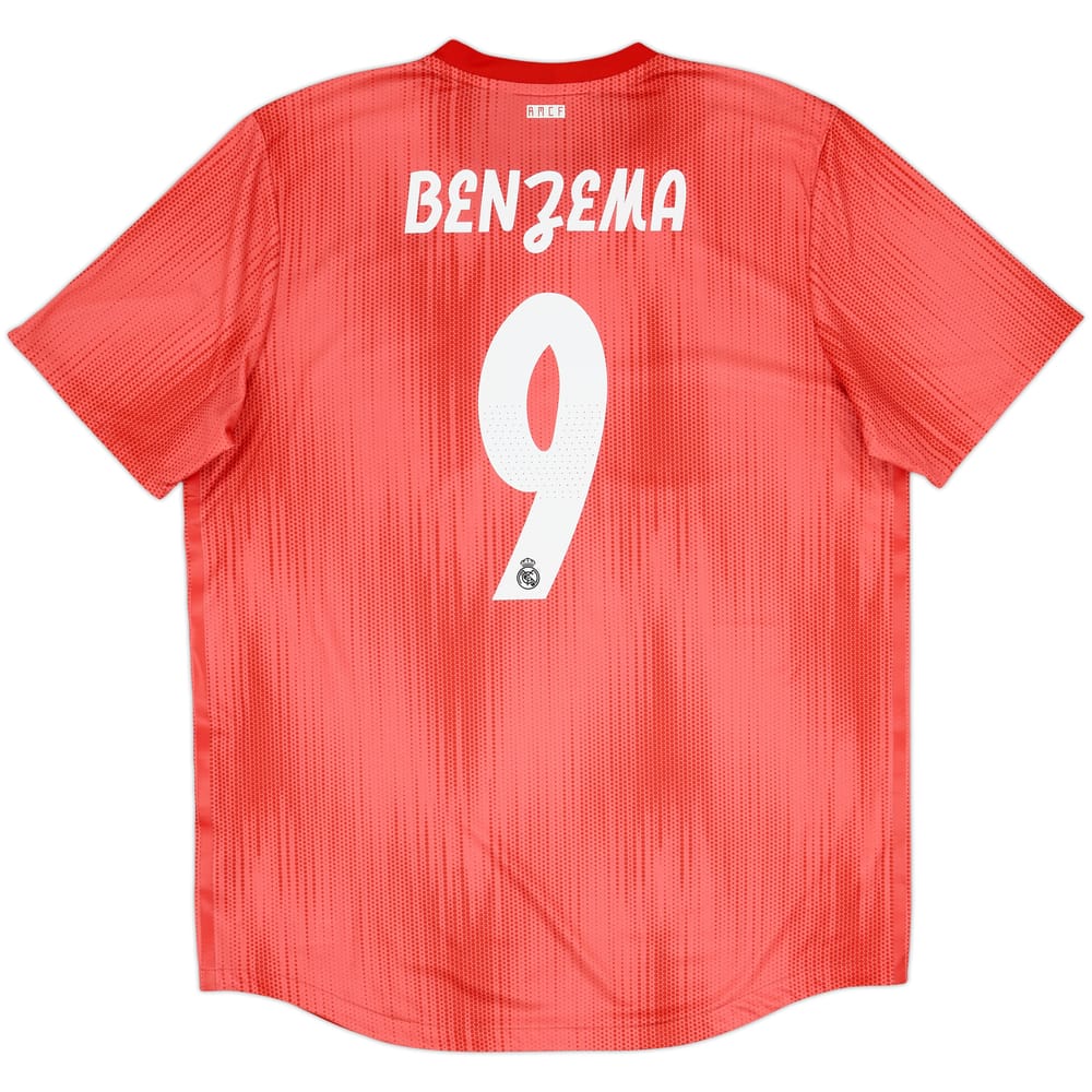 2018-19 Real Madrid Authentic Third Shirt Benzema #9 - 7/10 - (XL)
