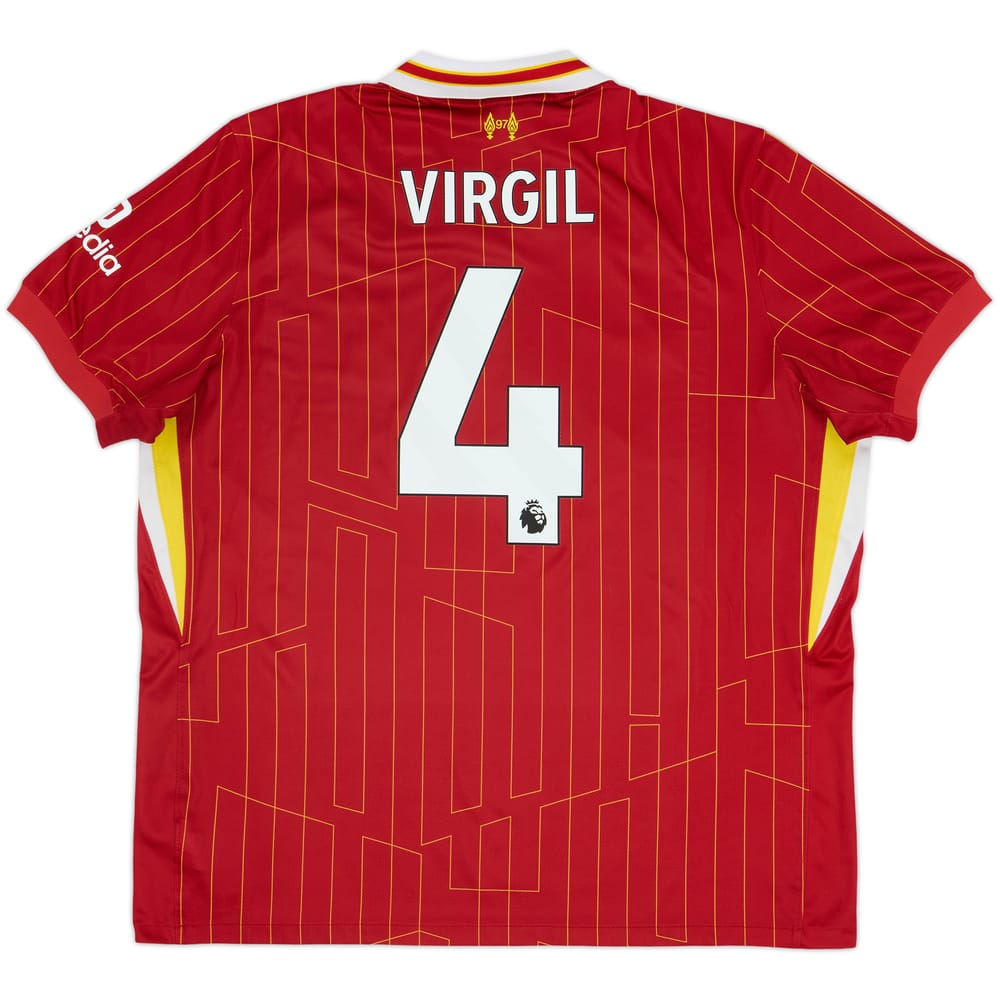 2024-25 Liverpool Home Shirt Virgil #4 - 8/10 - (XXL)