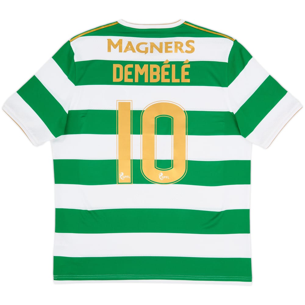 2017-18 Celtic 'Lisbon Lions 50th Anniversary' Home Shirt Dembele #10 - 9/10 - (L)