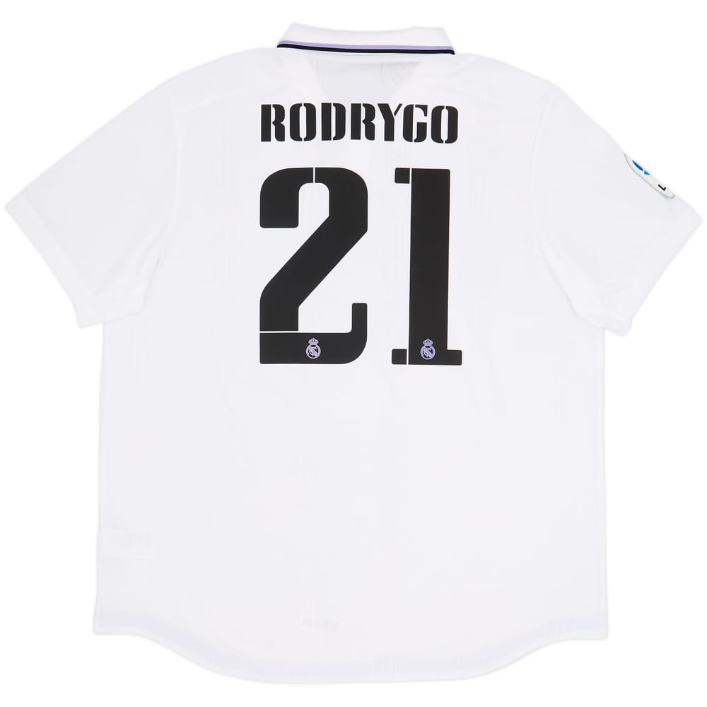 2022-23 Real Madrid Authentic Home Shirt Rodrygo #21 - 9/10 - (XXL)