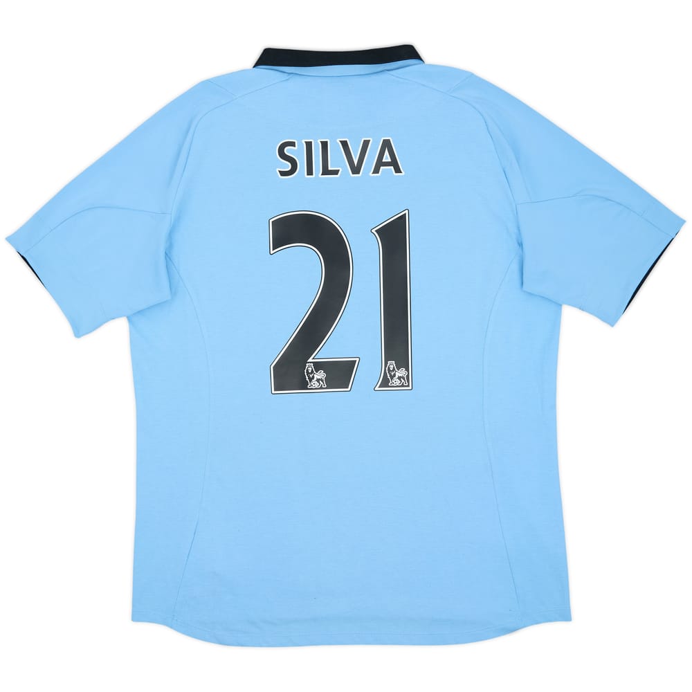 2012-13 Manchester City Home Shirt Silva #21 - 8/10 - (L)