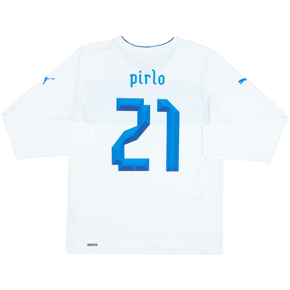 2012-13 Italy Away L/S Shirt Pirlo #21 - 8/10 - (L)
