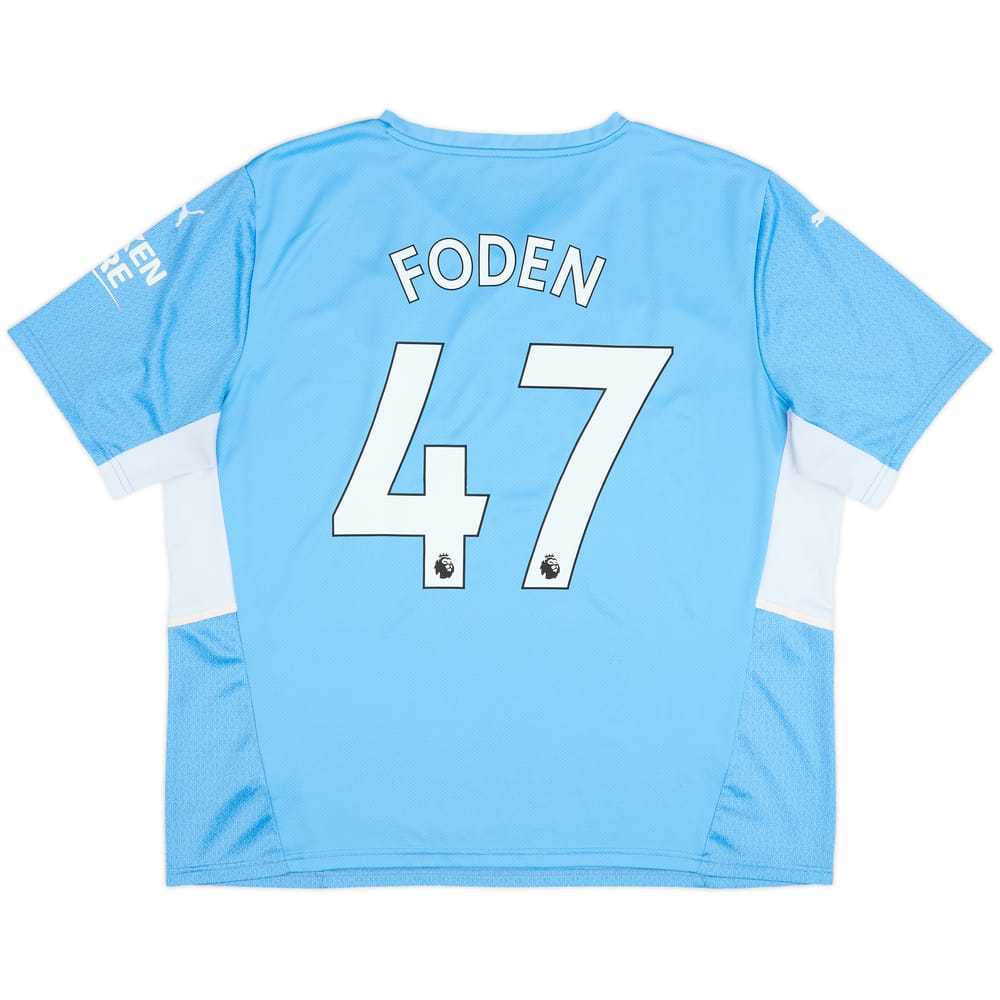 2021-22 Manchester City Home Shirt Foden #47 - 6/10 - (XL)