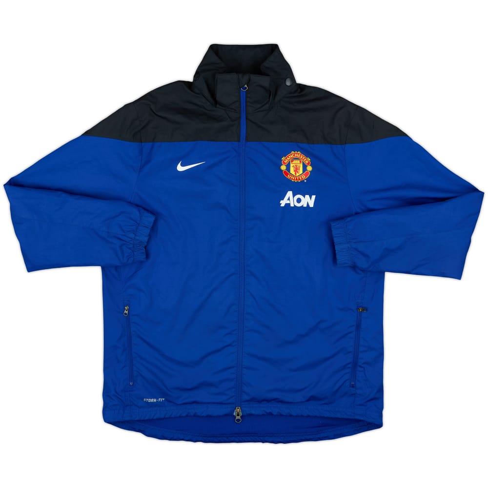 2013-14 Manchester United Nike Hooded Rain Jacket - 8/10 - (XL.Boys)