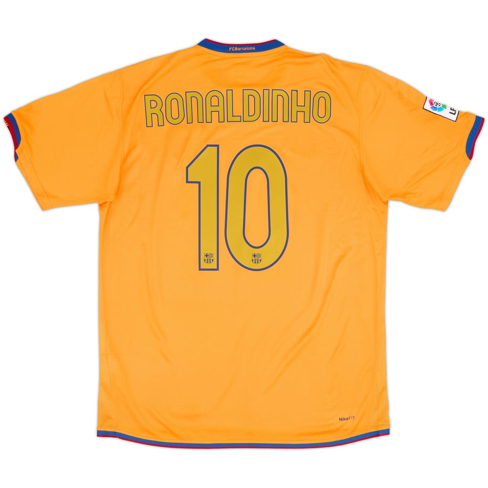 2006-08 Barcelona Away Shirt Ronaldinho #10 - 8/10 - (XL)