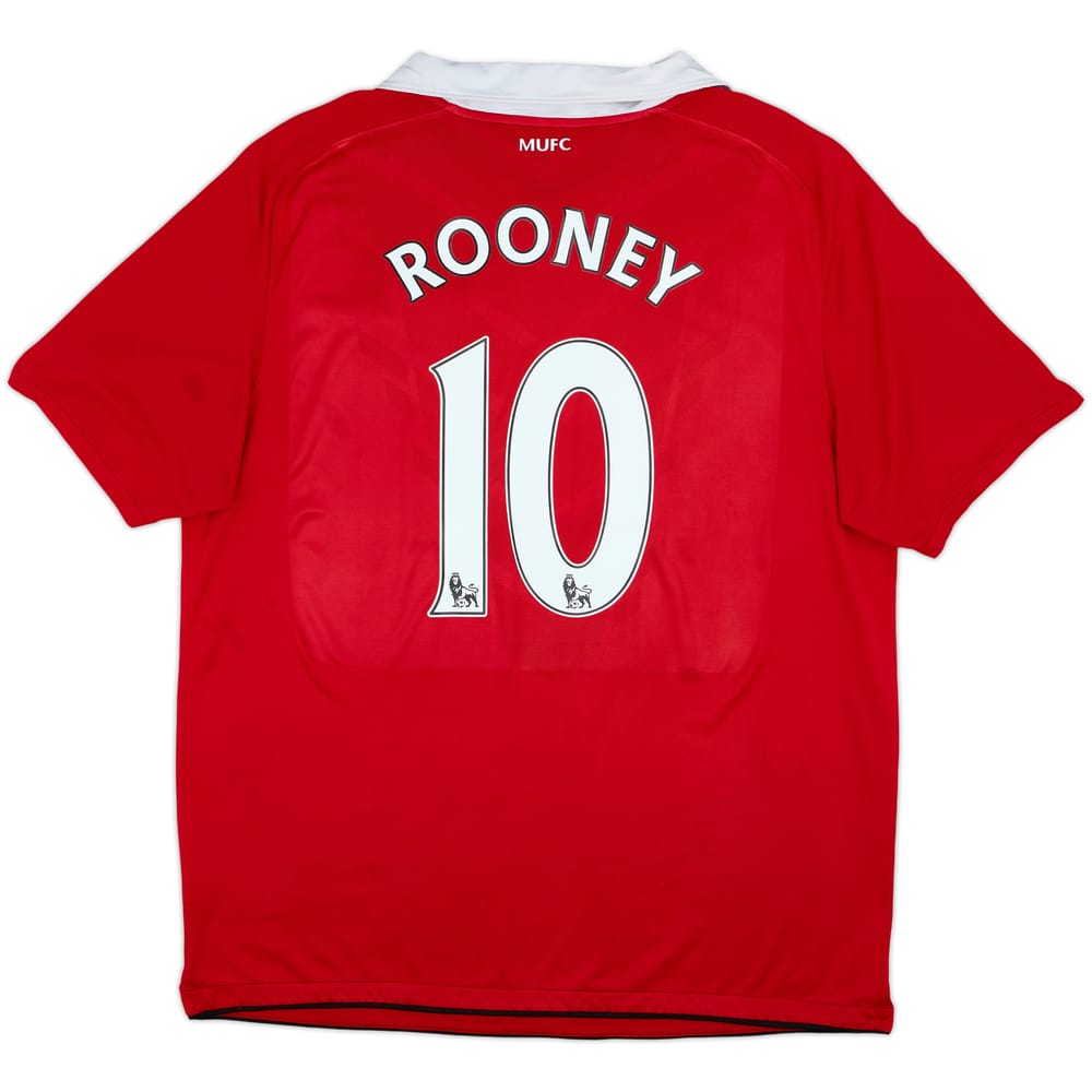 2010-11 Manchester United Home Shirt Rooney #10 - 6/10 - (XL)