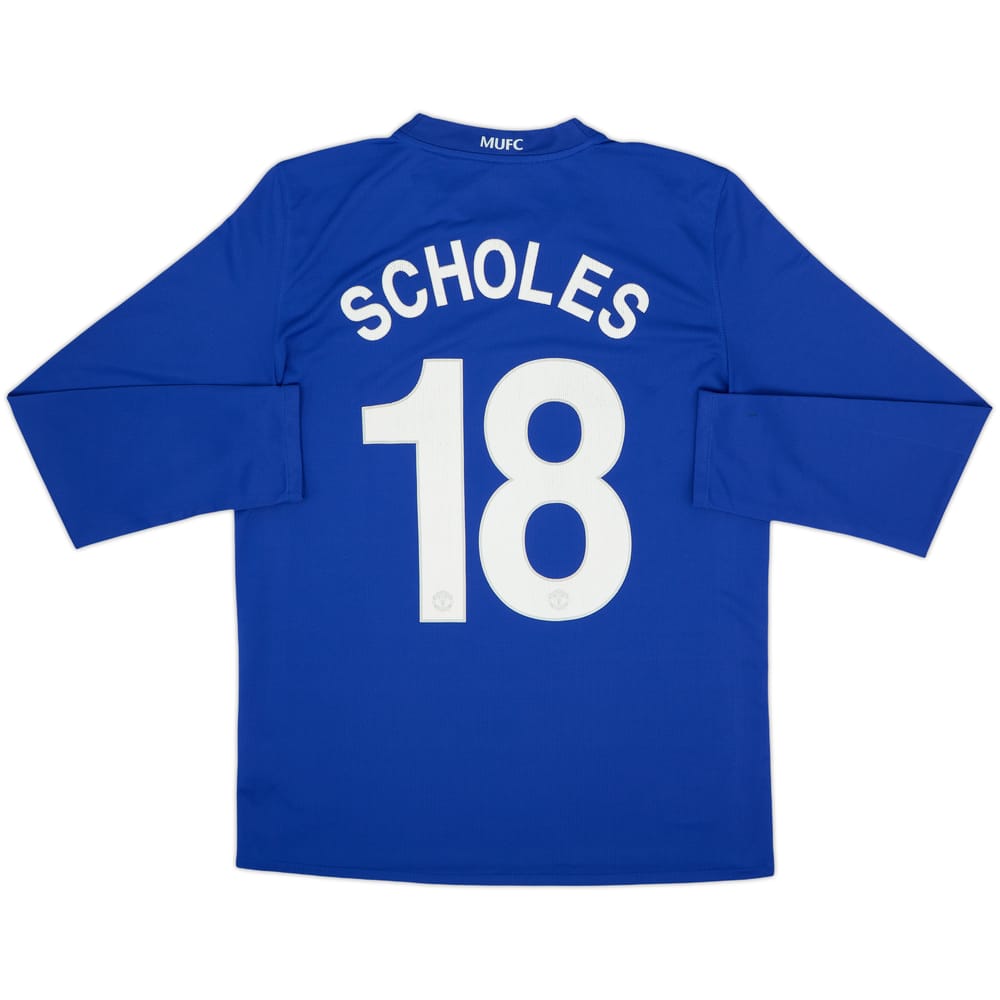 2008-09 Manchester United Third L/S Shirt Scholes #18 - 7/10 - (M)