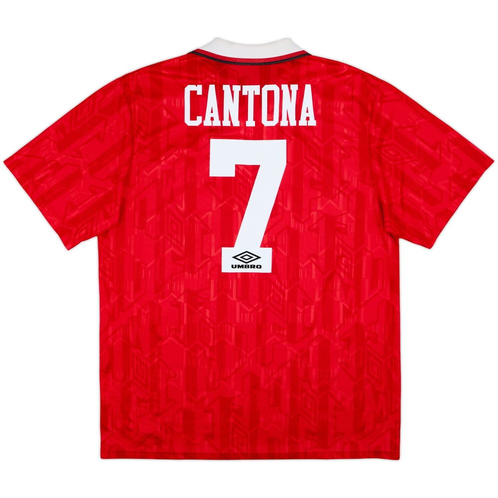 1992-94 Manchester United Home Shirt Cantona #7 - 8/10 - (XL)