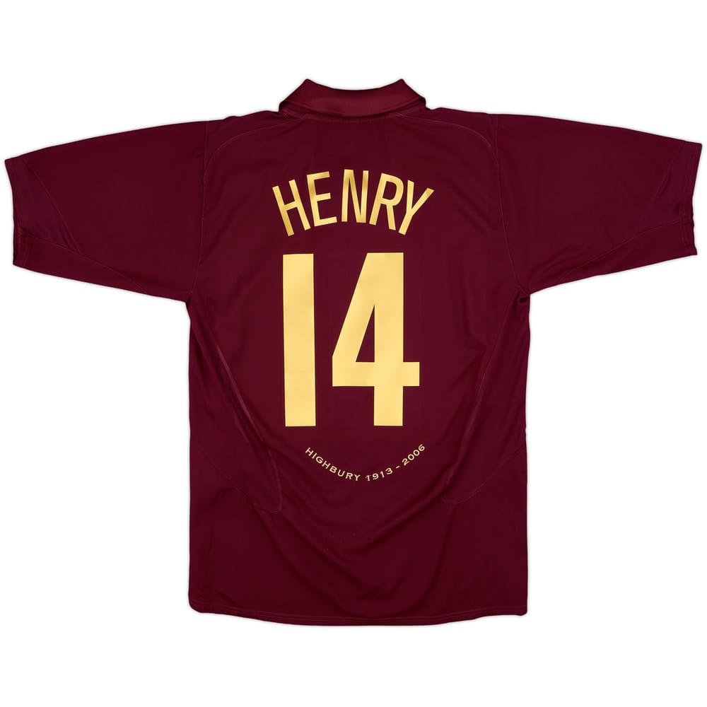2005-06 Arsenal Home Shirt Henry #14 - 6/10 - (L)