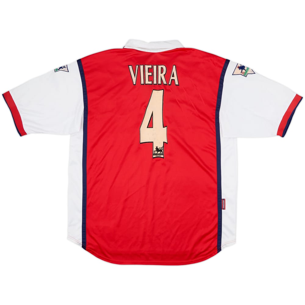 1999-00 Arsenal Home Shirt Vieira #4 - 6/10 - (XL)