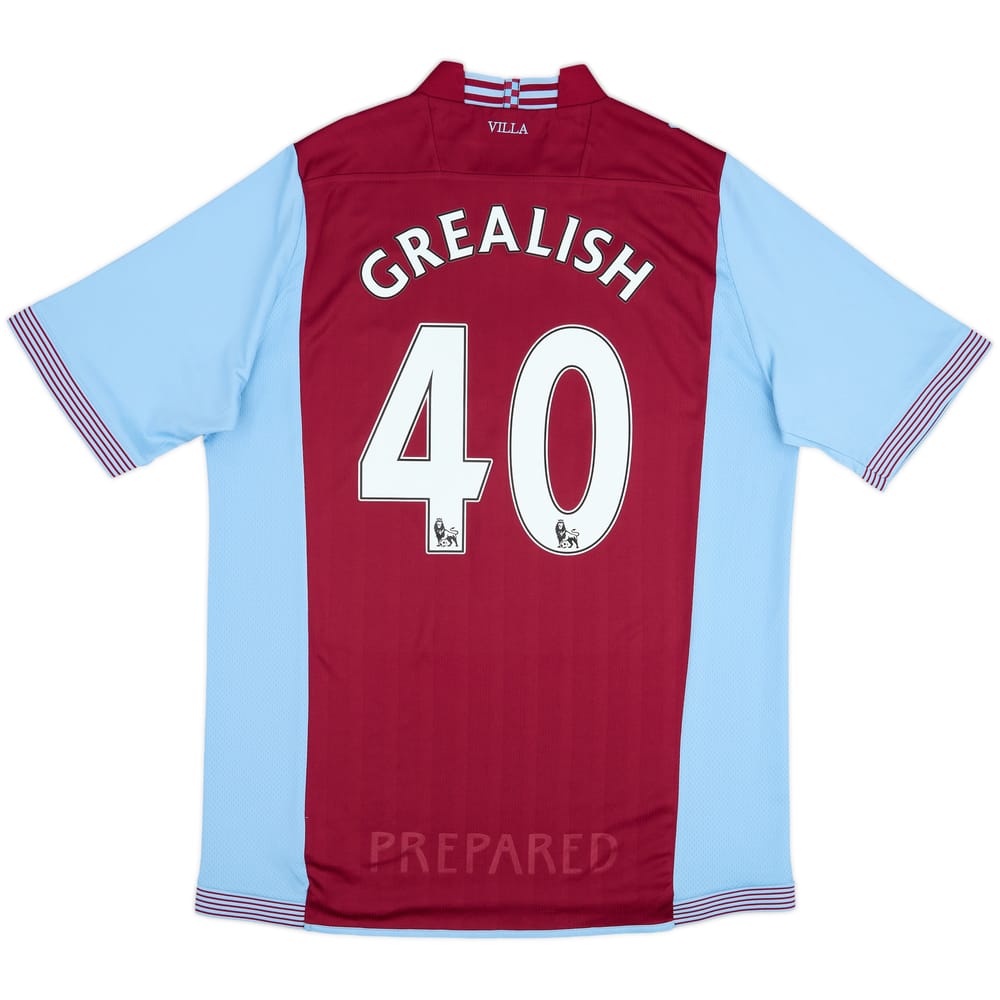 2013-14 Aston Villa Home Shirt Grealish #40 - 6/10 - (XXL)