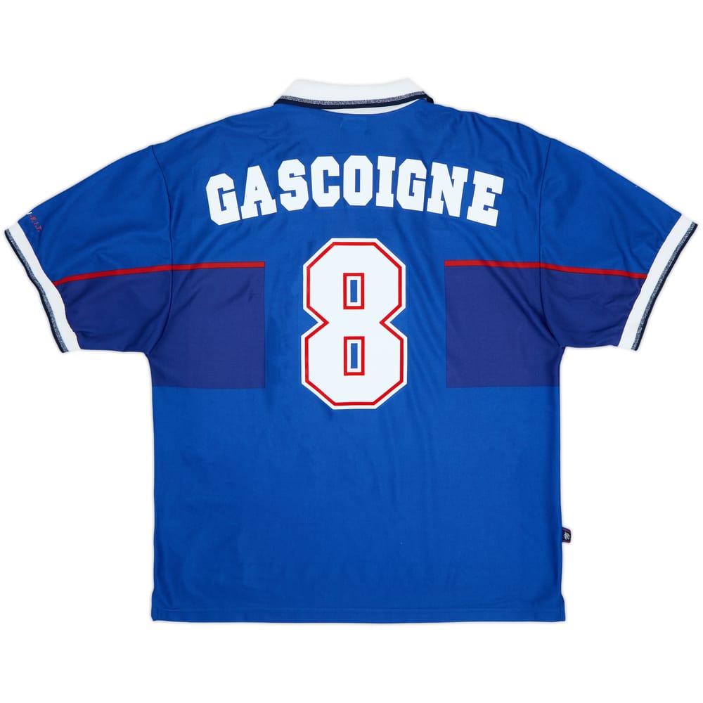 1997-99 Rangers Home Shirt Gascoigne #8 - 8/10 - (XL)