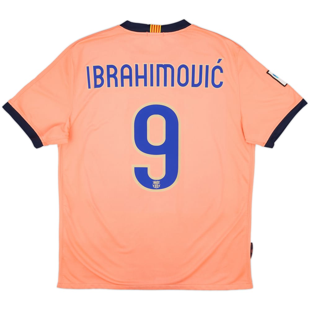 2009-10 Barcelona Away Shirt Ibrahimovic #9 - 6/10 - (L)
