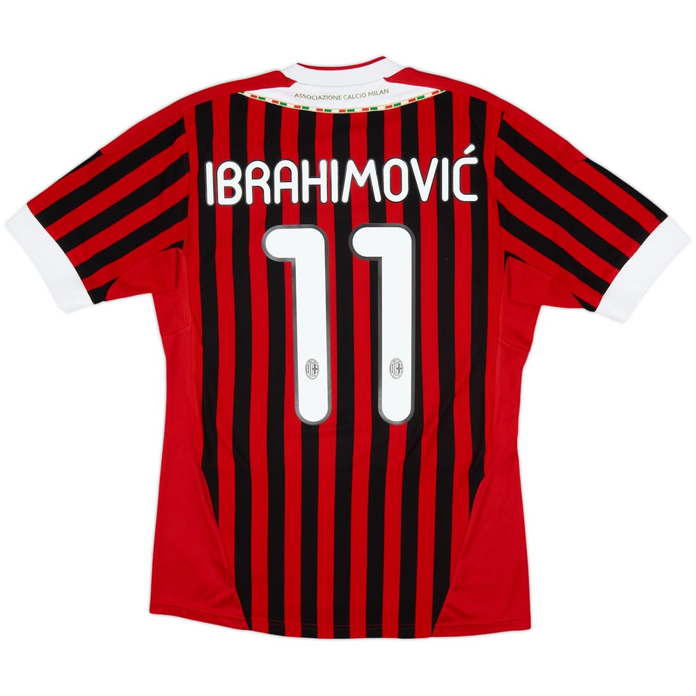 2011-12 AC Milan Home Shirt Ibrahimovic #11 - 7/10 - (S)