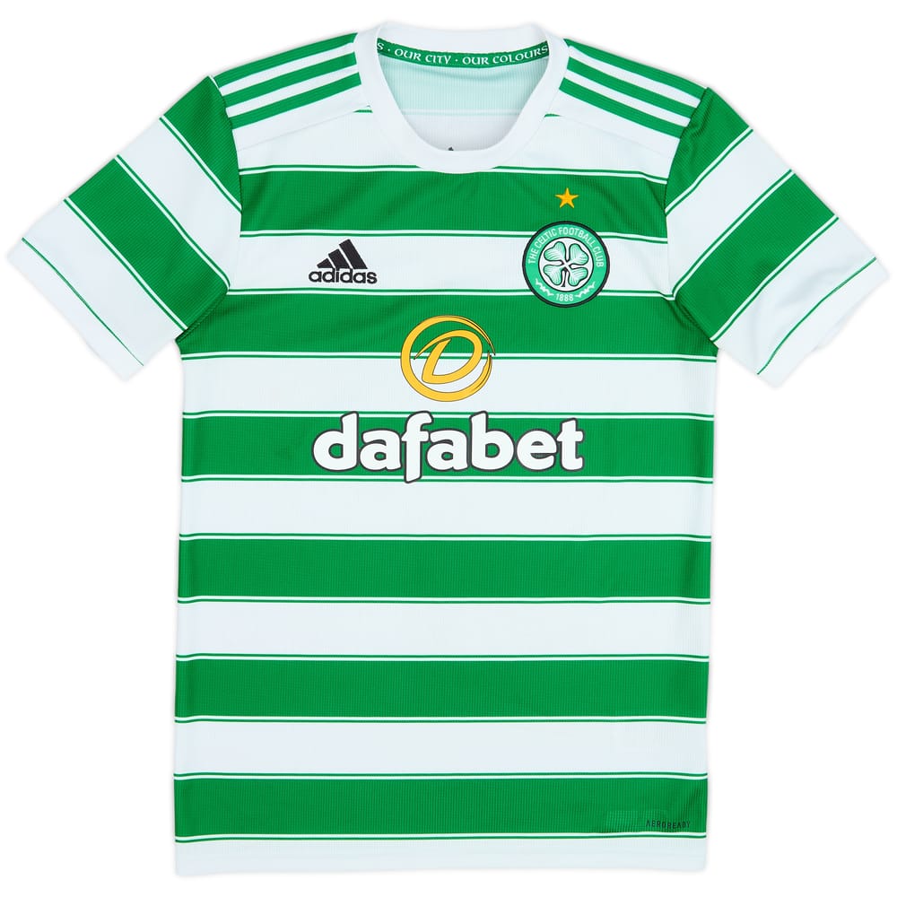 2021-22 Celtic Home Shirt - 8/10 - (XS)
