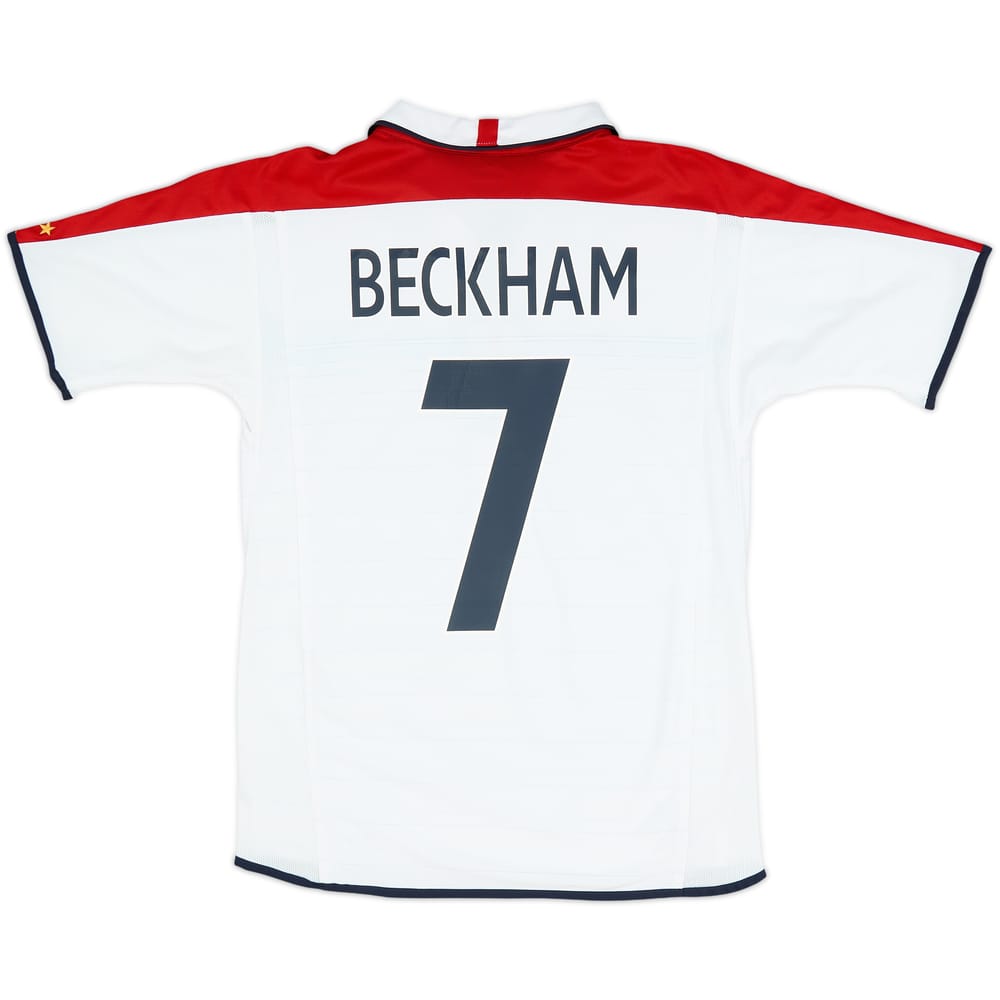 2003-05 England Home Shirt Beckham #7 - 6/10 - (S)
