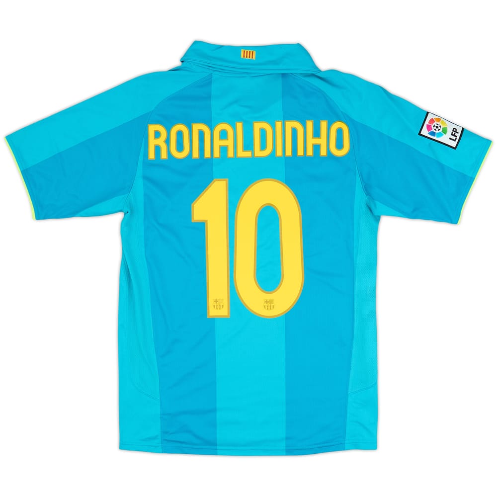2007-09 Barcelona Away Shirt Ronaldinho #10 - 8/10 - (S)