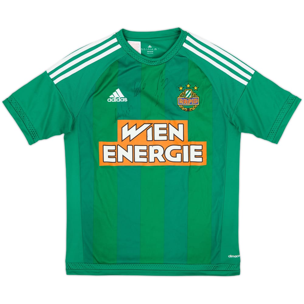 2015-16 Rapid Vienna Signed Home Shirt - 7/10 - (XL.Boys)