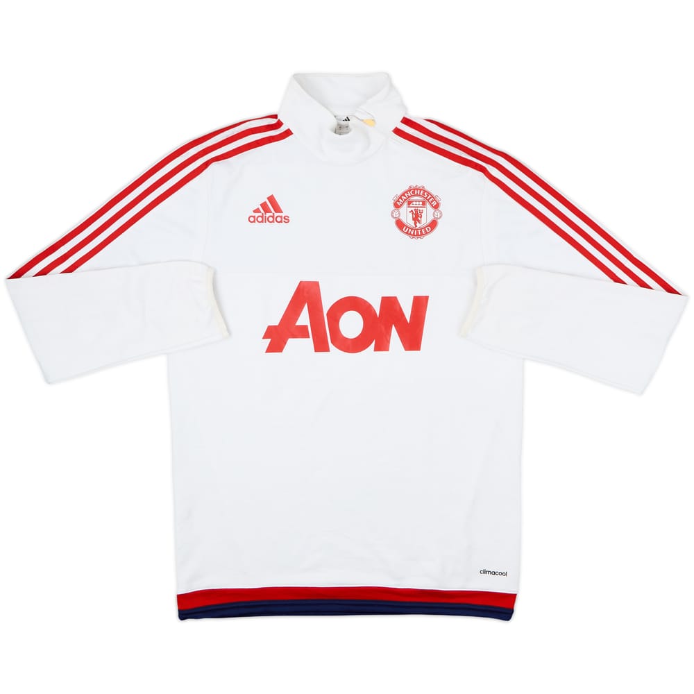 2015-16 Manchester United adidas 1/4 Zip Drill Top - 6/10 - (S)