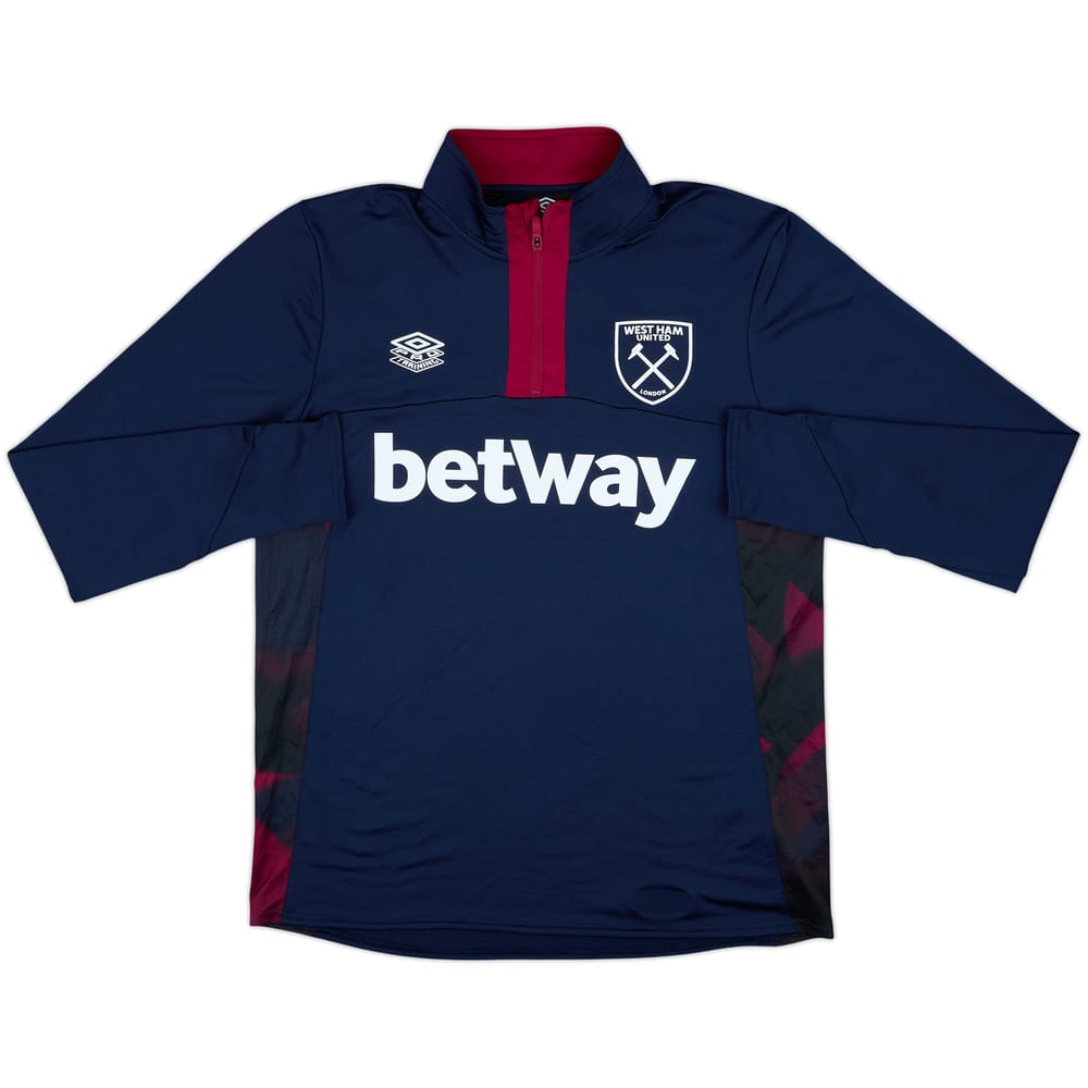 2020-21 West Ham Umbro 1/4 Zip Drill Top - 8/10 - (L)