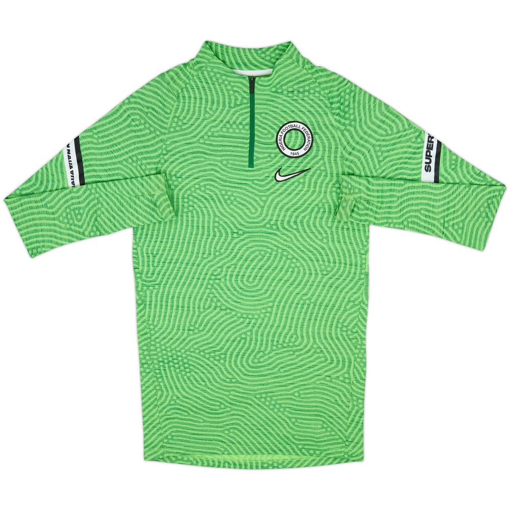 2020-21 Nigeria Nike Dri-Fit 1/4 Zip Drill Top - 8/10 - (XS)