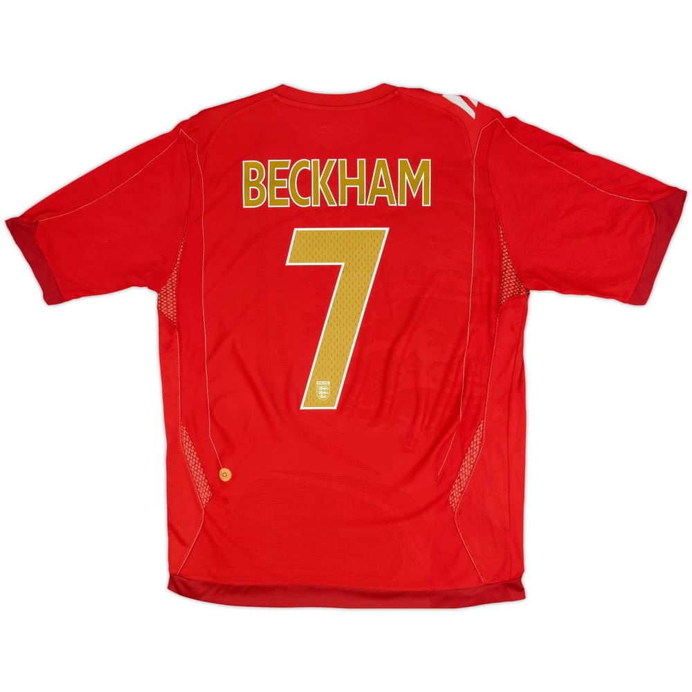 2006-08 England Away Shirt Beckham #7 - 6/10 - (L)
