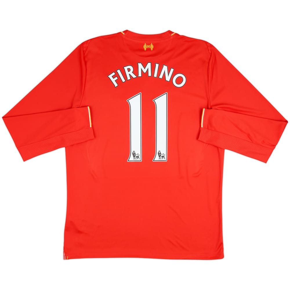 2015-16 Liverpool Home L/S Shirt Firmino #11 - 7/10 - (M)