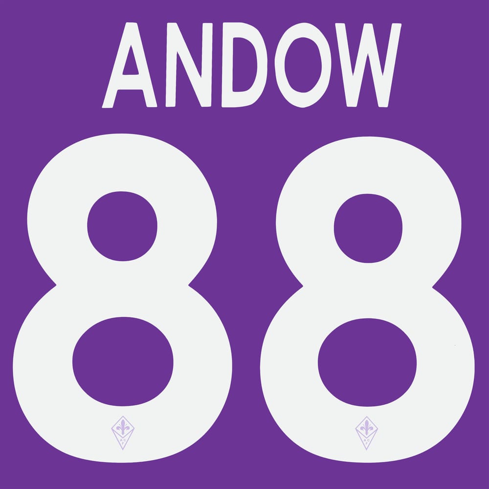 2013-14 Fiorentina Home Andow #88 Nameset