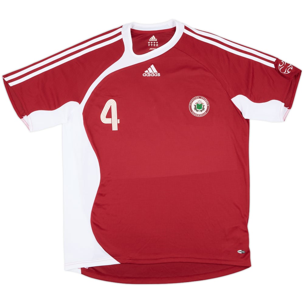2007 Latvia Match Issue Home Shirt #4 (Zirnis)