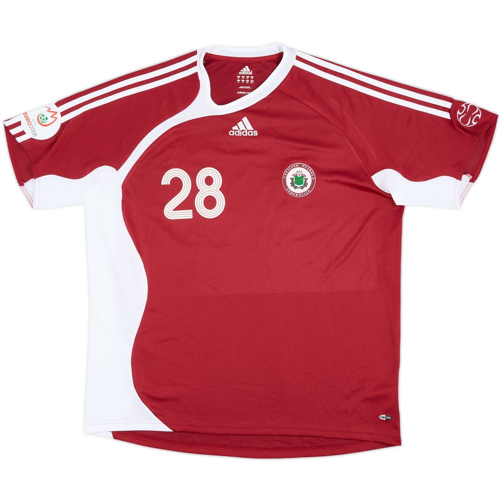 2007 Latvia Match Issue Home Shirt #28