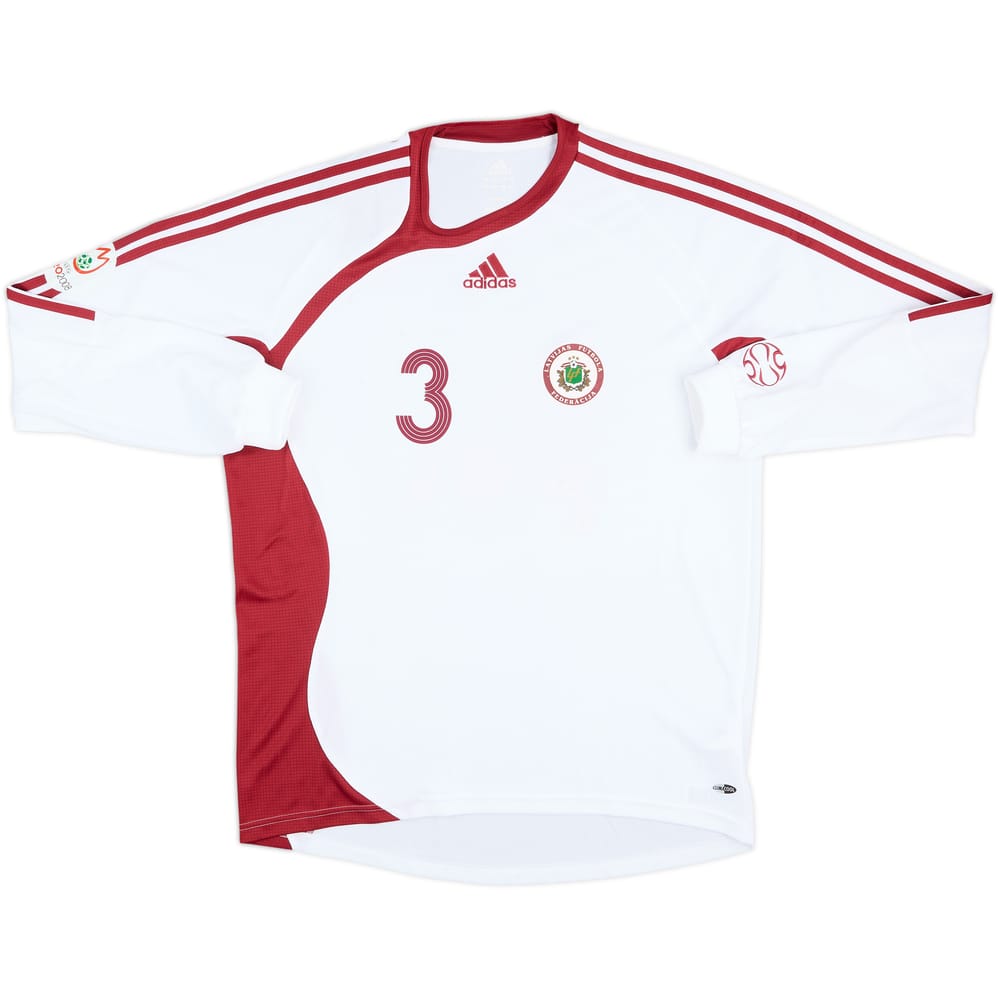 2007 Latvia Match Worn Away L/S Shirt #3 (Vitālijs Astafjevs)