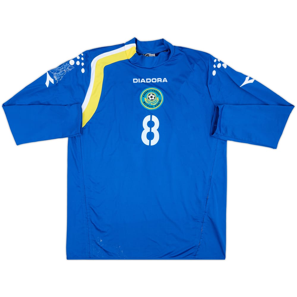 2005 Kazakhstan Match Issue Home L/S Shirt #8 (Smakov)