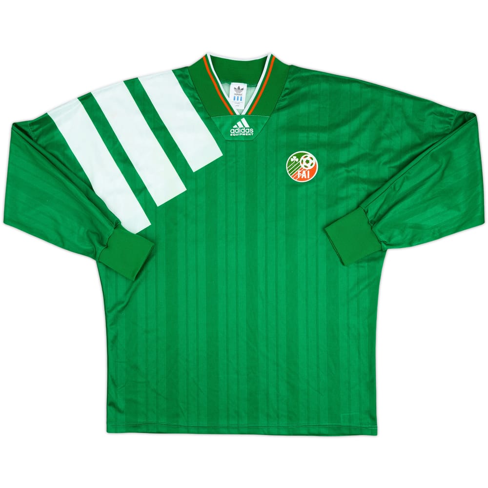 1992-94 Ireland Match Issue Home L/S Shirt #19