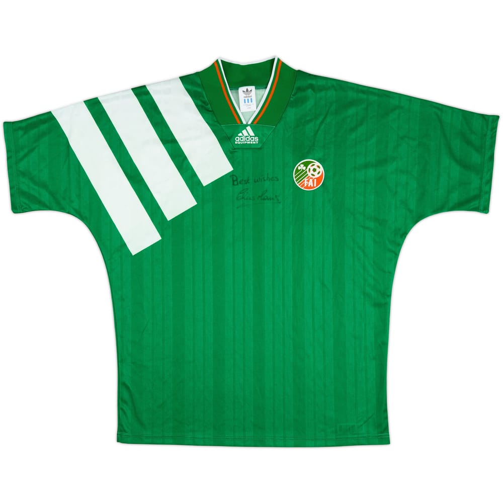 1992 Ireland Match Issue Signed Home Shirt #19 (Morris)