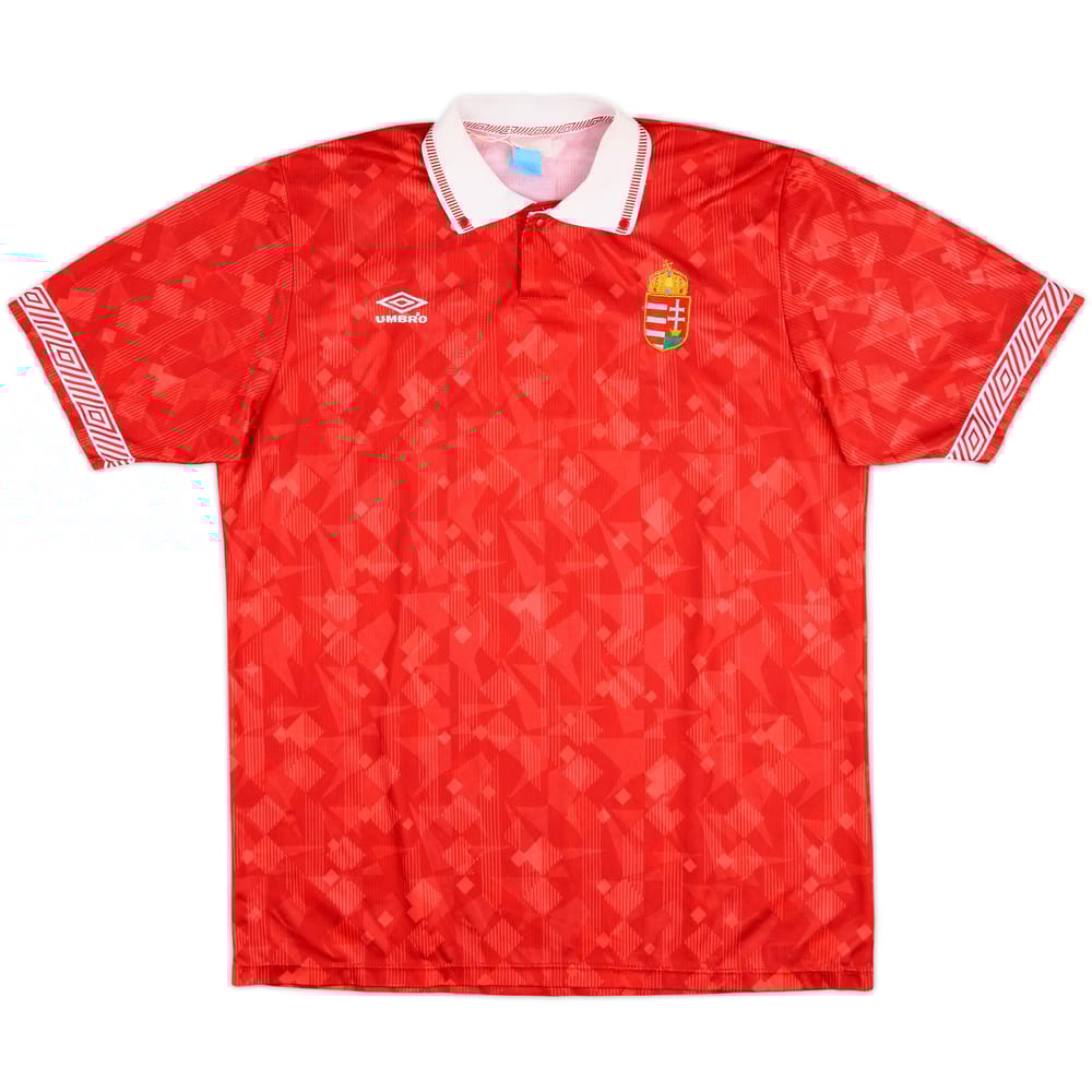 1990-93 Hungary Match Issue Home Shirt #4