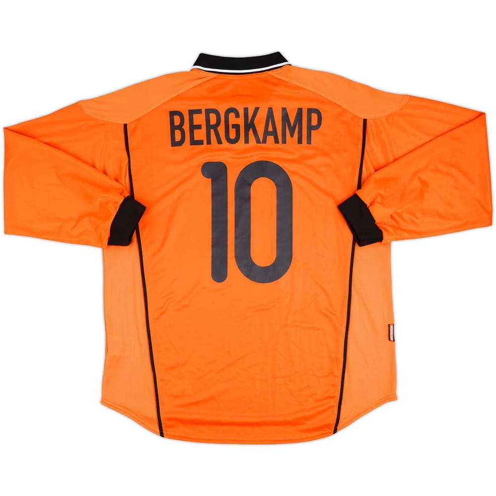 1998-00 Netherlands Player Issue Home L/S Shirt Bergkamp #10 - 8/10 - (XL)
