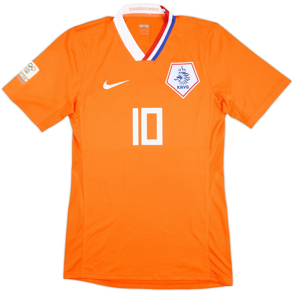 2008 Netherlands Olympics Match Issue Home Shirt #10 (Sibon)