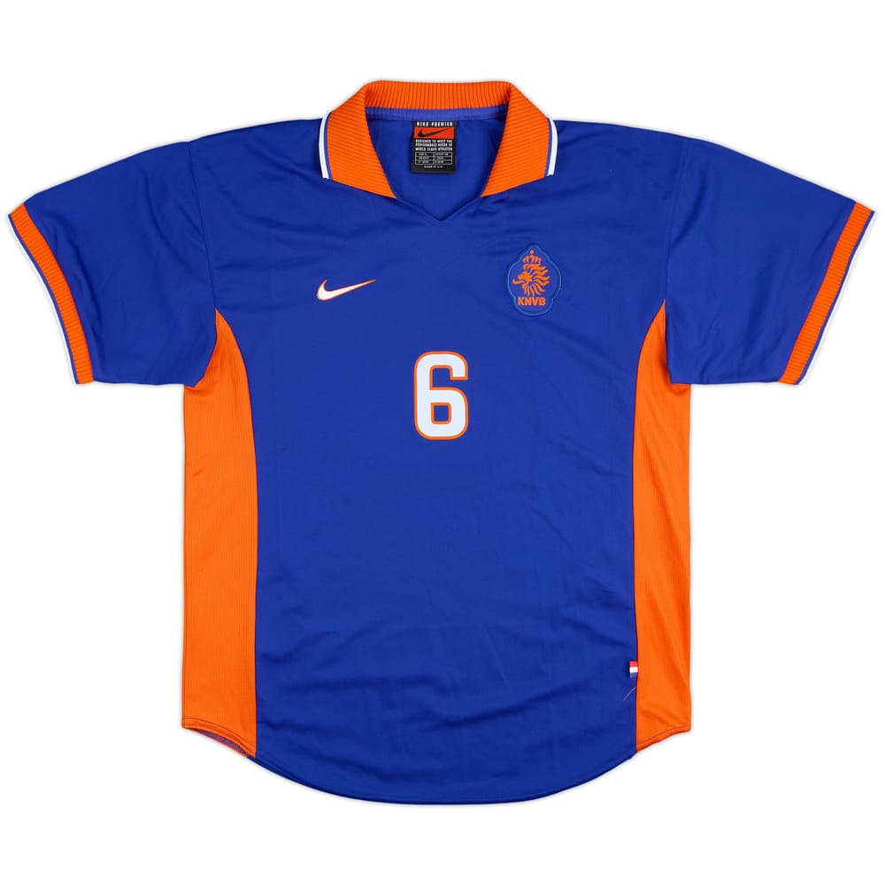 1998-98 Netherlands Match Issue Away Shirt #6 (Jonk)