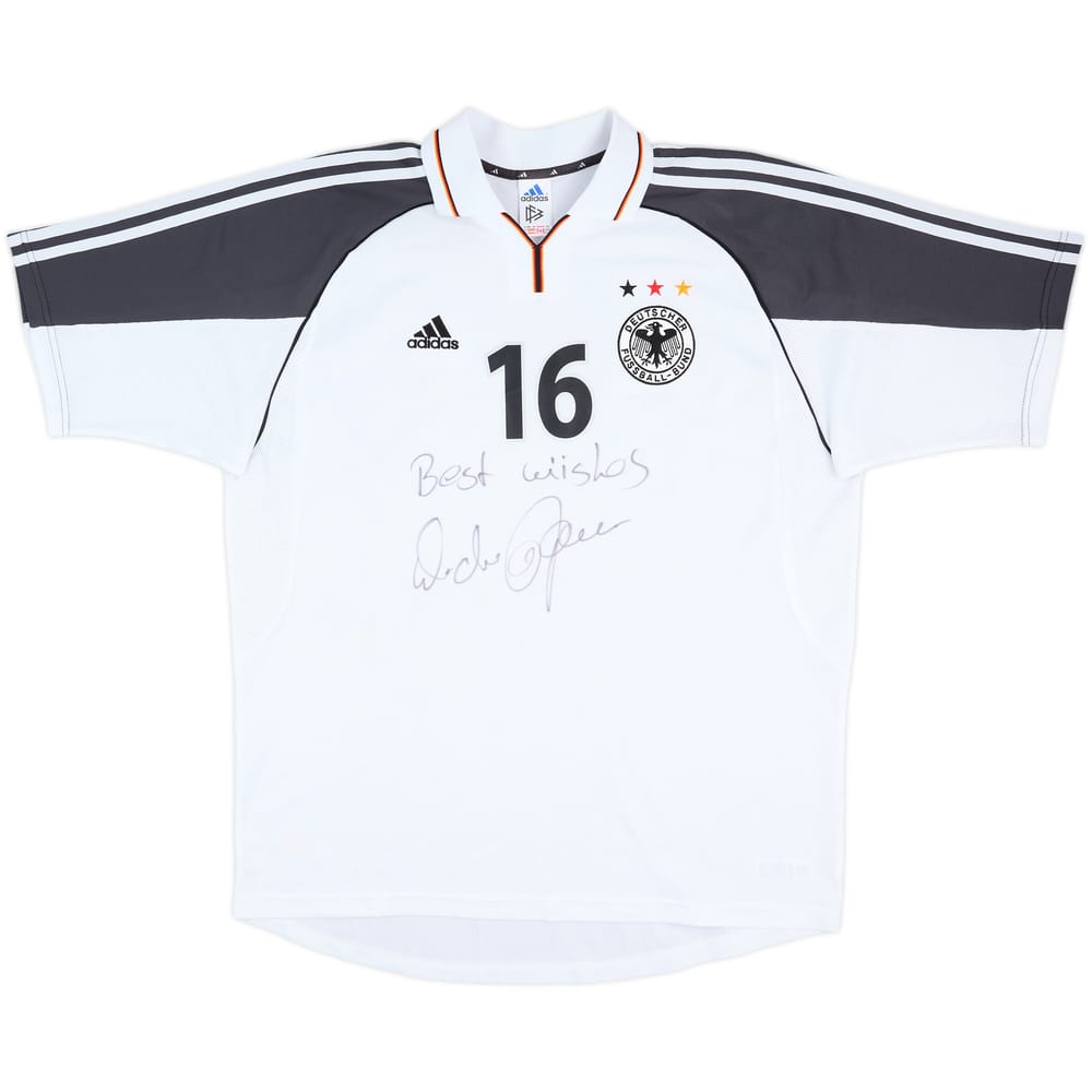 2000-02 Germany Match Issue Signed Home Shirt #16 (Hamann)