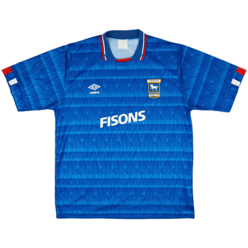 1989-92 Ipswich Home Shirt - 8/10 - (L)
