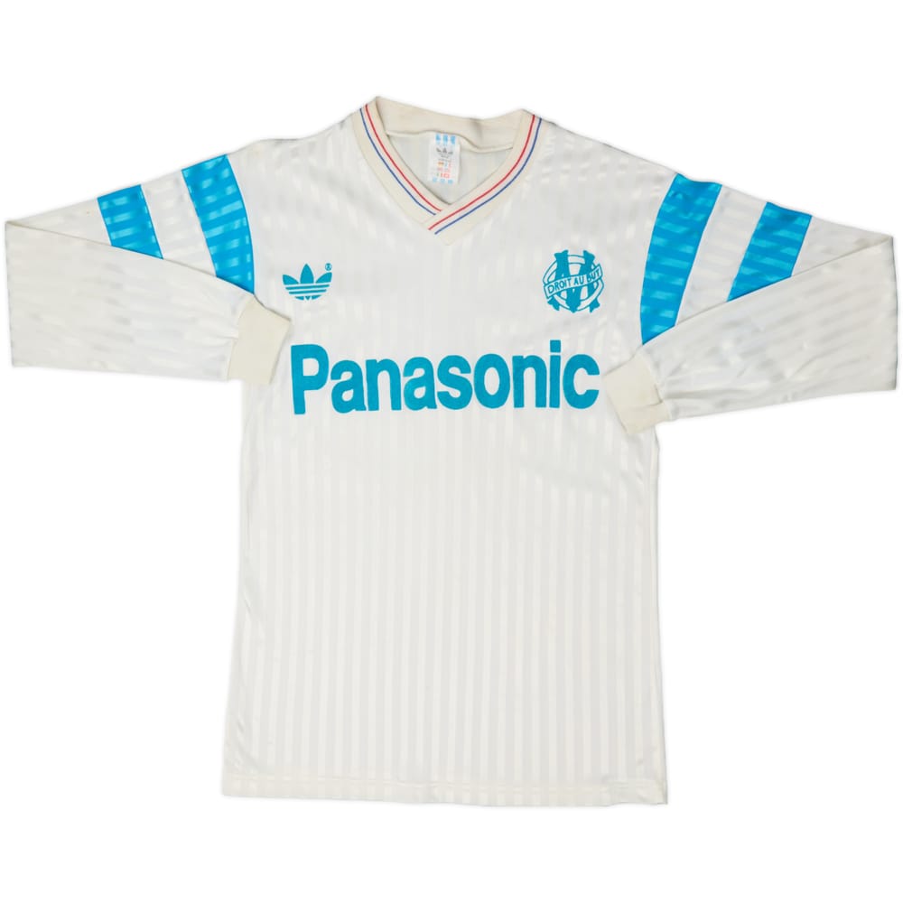 1990-91 Olympique Marseille Home L/S Shirt - 6/10 - (S)