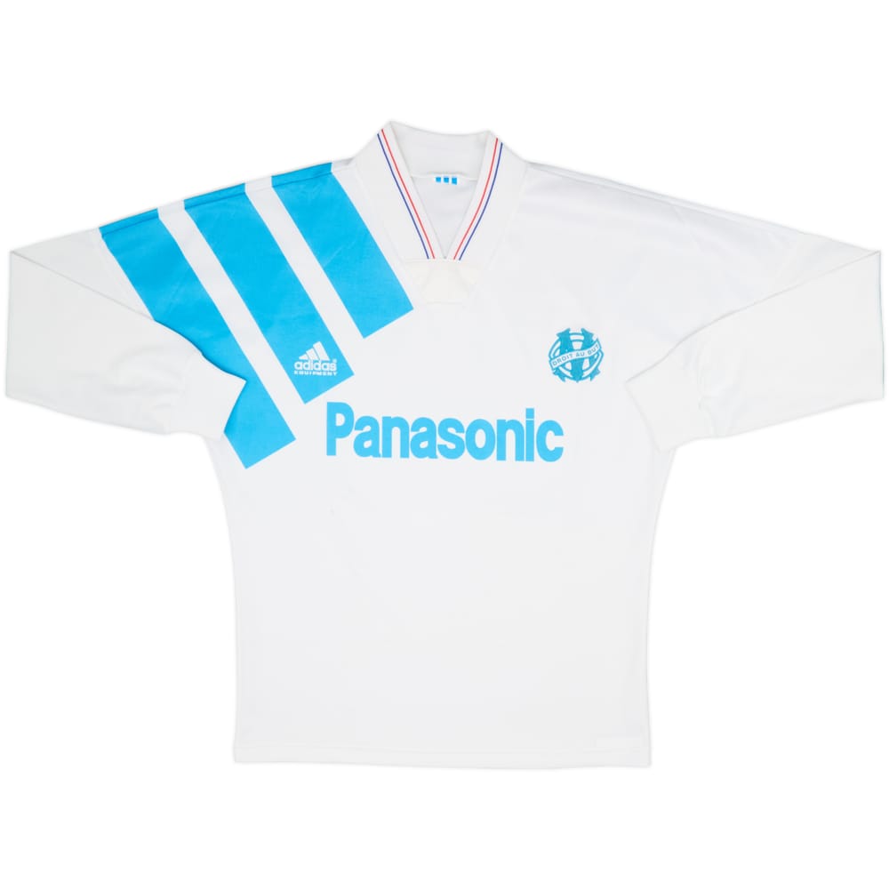 1991-92 Olympique Marseille Home L/S Shirt - 8/10 - (L)